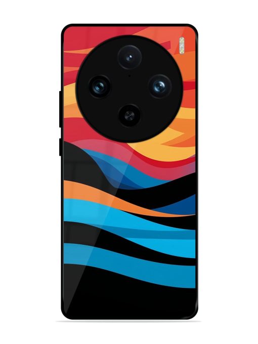 Blazing Currents Glossy Soft Edge Case for Vivo X100 Pro (5G)