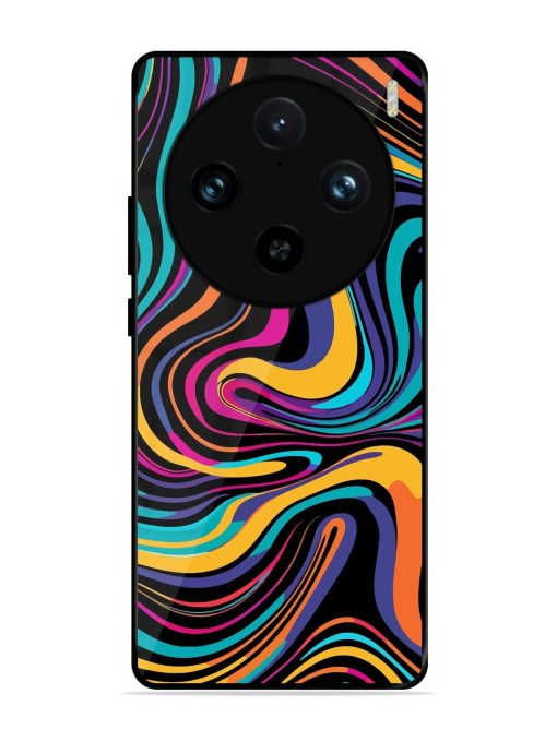 Psychedelic Swirl Glossy Soft Edge Case for Vivo X100 Pro (5G)