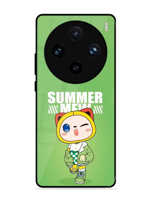 Purrfect Summer Glossy Soft Edge Case for Vivo X100 Pro (5G)