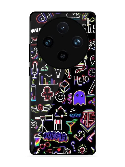 Neon Doodle Glossy Soft Edge Case for Vivo X100 Pro (5G)