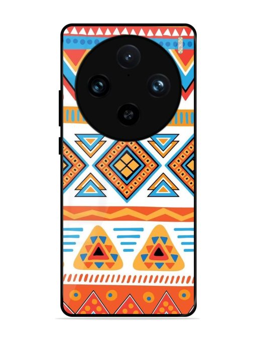 Vibrant Tribal Pattern Glossy Soft Edge Case for Vivo X100 Pro (5G)