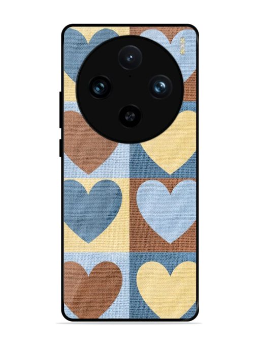 Hearts On Canvas Glossy Soft Edge Case for Vivo X100 Pro (5G)