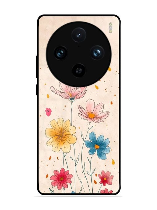 Delicate Bloom Glossy Soft Edge Case for Vivo X100 Pro (5G)