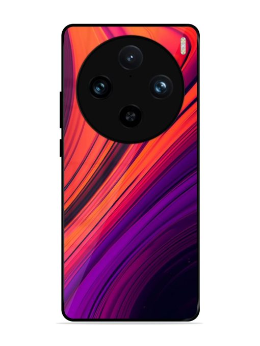 Crimson Curls Glossy Soft Edge Case for Vivo X100 Pro (5G)