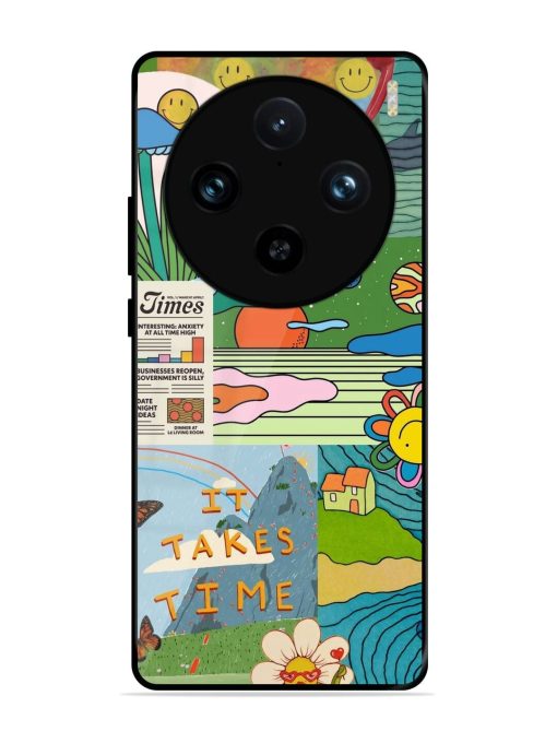 Groovy Vibes Glossy Soft Edge Case for Vivo X100 Pro (5G)