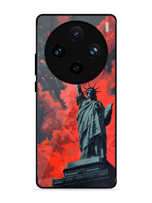 Lady Liberty'S Firework Finale Glossy Soft Edge Case for Vivo X100 Pro (5G)