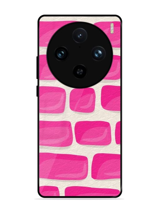 Pink Brick Wall Glossy Soft Edge Case for Vivo X100 Pro (5G)
