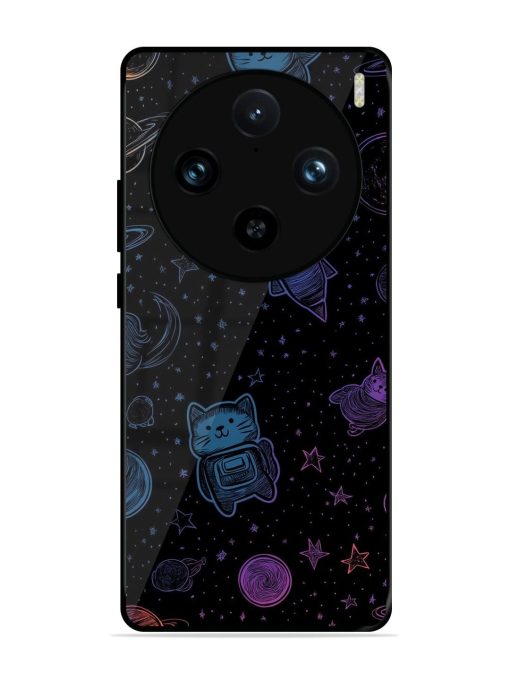 Cosmic Cat Chaos Glossy Soft Edge Case for Vivo X100 Pro (5G)