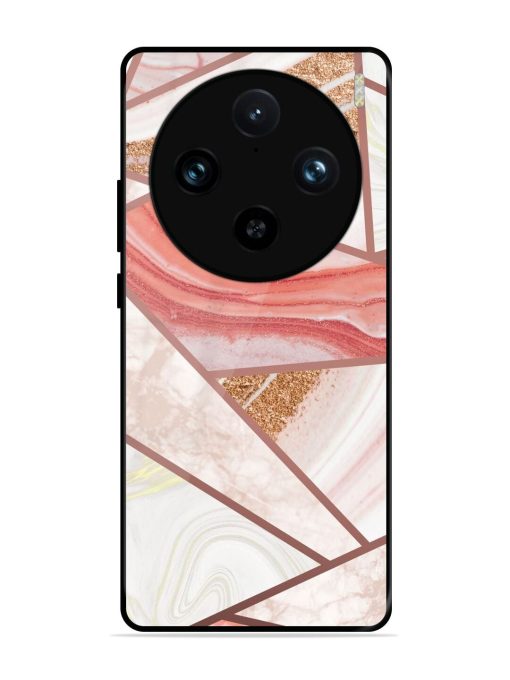 Rosy Mosaic Glossy Soft Edge Case for Vivo X100 Pro (5G)