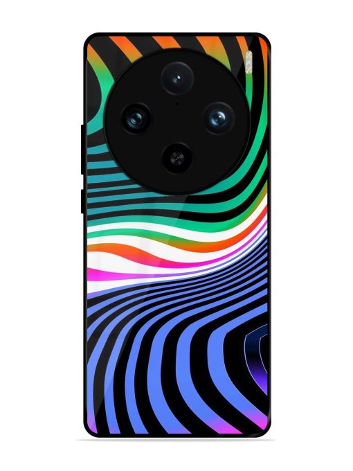 Psychedelic Waves Glossy Soft Edge Case for Vivo X100 Pro (5G)