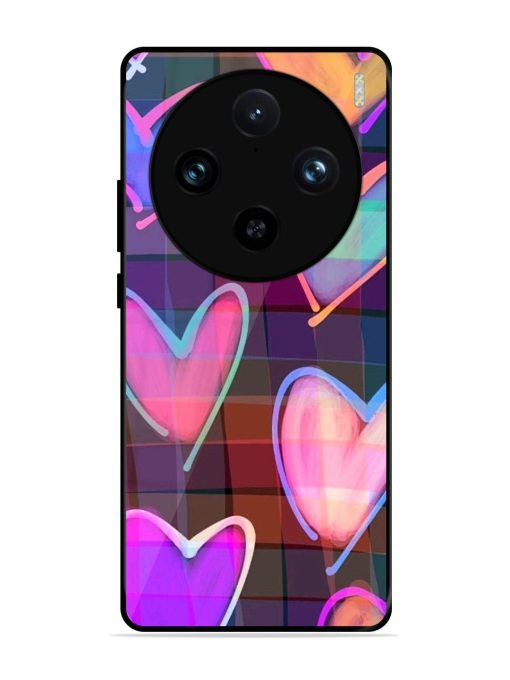 Neon Hearts Glossy Soft Edge Case for Vivo X100 Pro (5G)