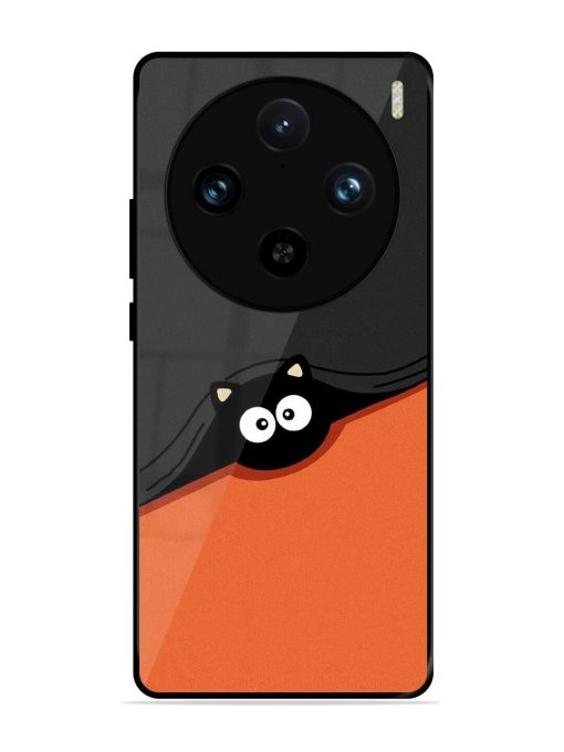 Peek-A-Boo Kitty Glossy Soft Edge Case for Vivo X100 Pro (5G)