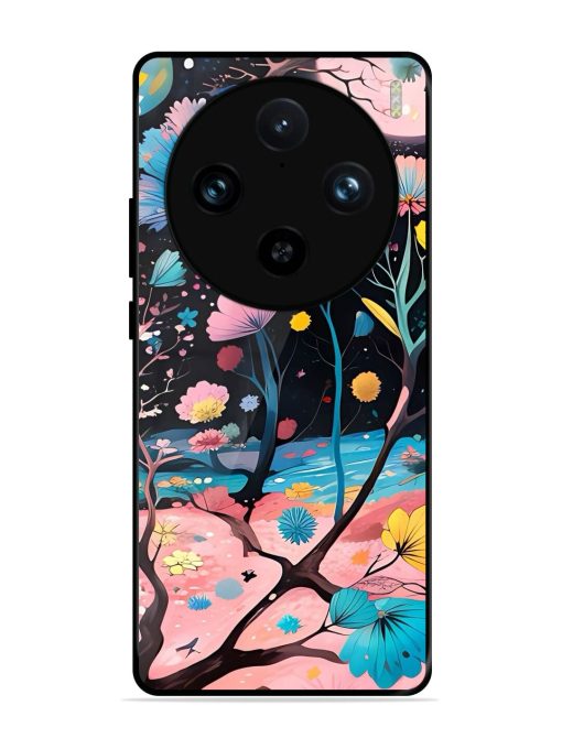 Cosmic Bloom Glossy Soft Edge Case for Vivo X100 Pro (5G)