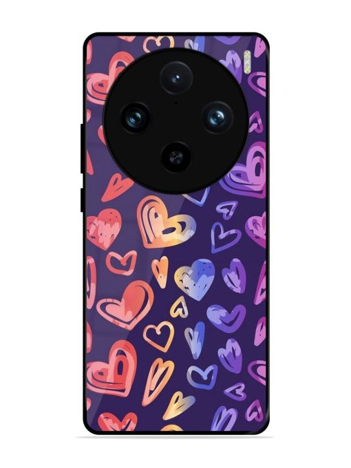 Rainbow Hearts Glossy Soft Edge Case for Vivo X100 Pro (5G)