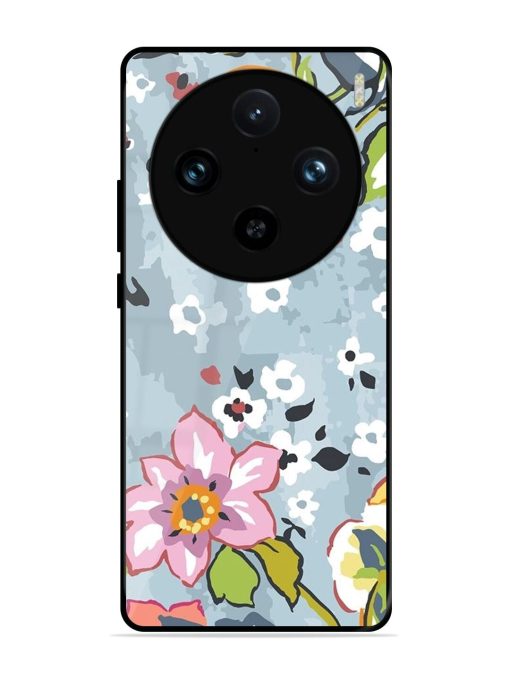 Floral Fantasy Glossy Soft Edge Case for Vivo X100 Pro (5G)