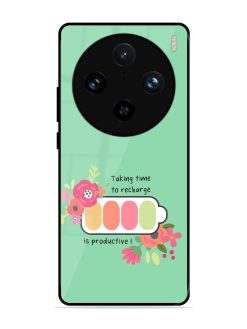 Recharge And Bloom Glossy Soft Edge Case for Vivo X100 Pro (5G)