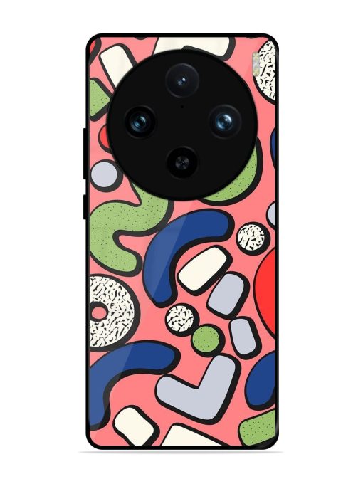 Groovy Geometric Shapes Glossy Soft Edge Case for Vivo X100 Pro (5G)