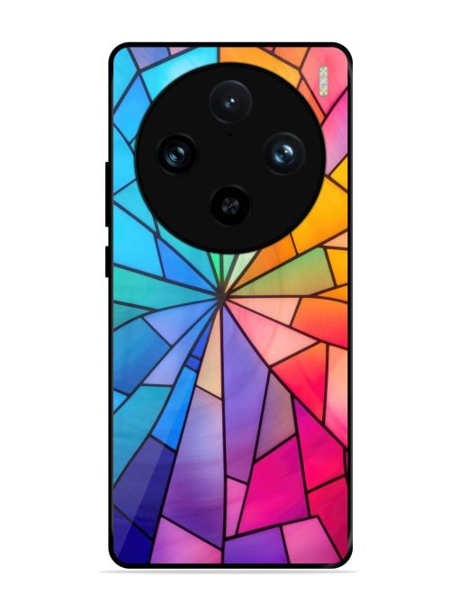 Stained Glass Kaleidoscope Of Colors Glossy Soft Edge Case for Vivo X100 Pro (5G)
