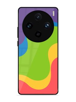 Wavy Rainbow Wonderland Glossy Soft Edge Case for Vivo X100 Pro (5G)