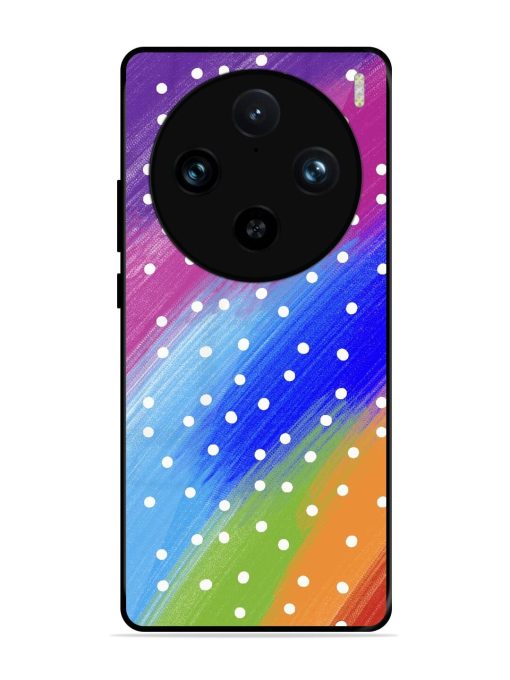 Rainbow Polka Dot Dream Glossy Soft Edge Case for Vivo X100 Pro (5G)