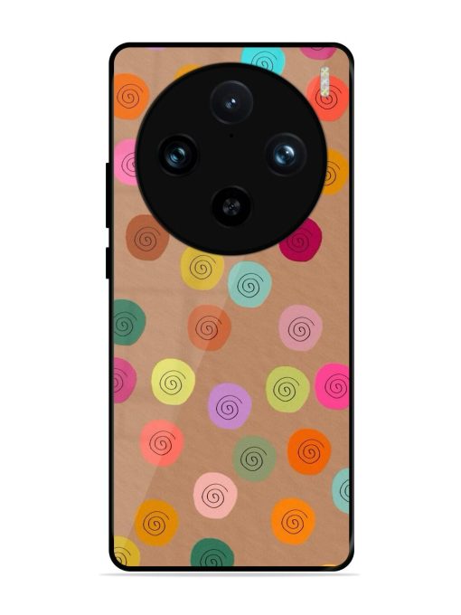 Swirly Dots On Kraft Glossy Soft Edge Case for Vivo X100 Pro (5G)