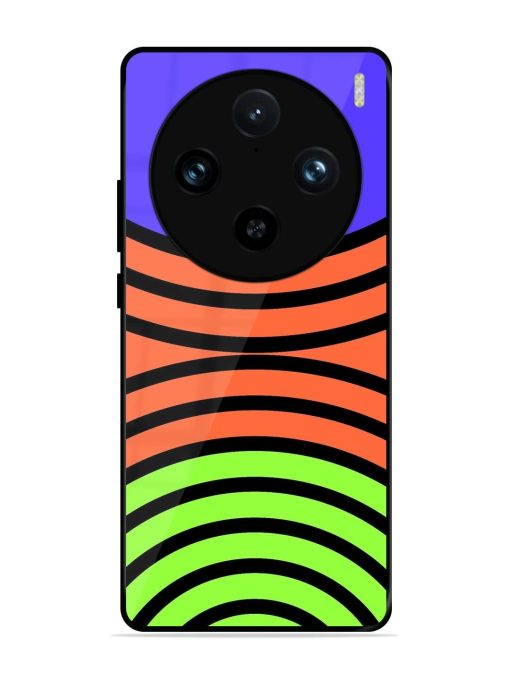 Psychedelic Stripe Symphony Glossy Soft Edge Case for Vivo X100 Pro (5G)