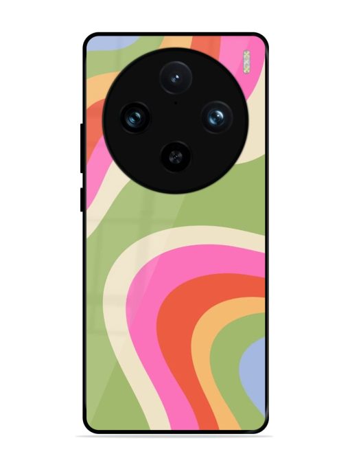 Wavy Rainbow Wonderland Glossy Soft Edge Case for Vivo X100 Pro (5G)