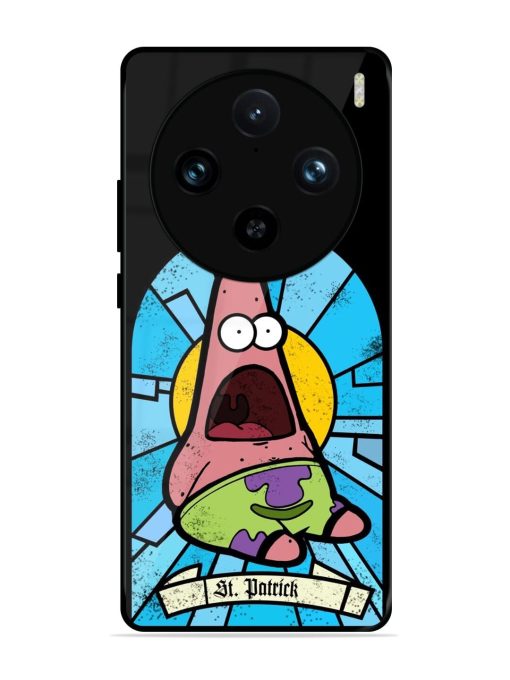 St. Patrick'S Day Stained Glass Patrick Star Glossy Soft Edge Case for Vivo X100 Pro (5G)