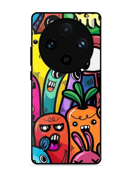 Whimsical Doodle Chaos Glossy Soft Edge Case for Vivo X100 Pro (5G)