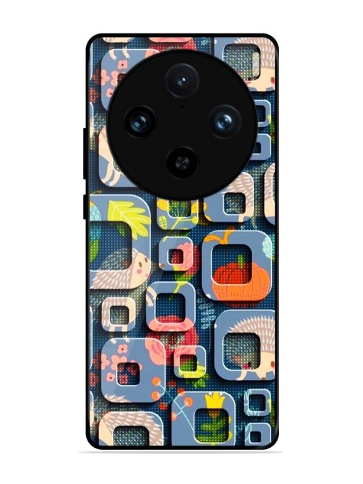 Hedgehog Hideout Glossy Soft Edge Case for Vivo X100 Pro (5G)