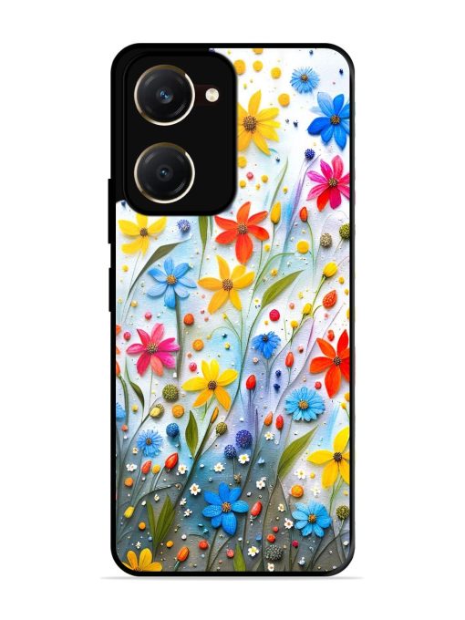 Vibrant Floral Glossy Soft Edge Case for Vivo Y18T