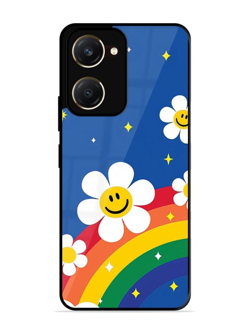 Happy Daisies And Rainbow Sky Glossy Soft Edge Case for Vivo Y18T