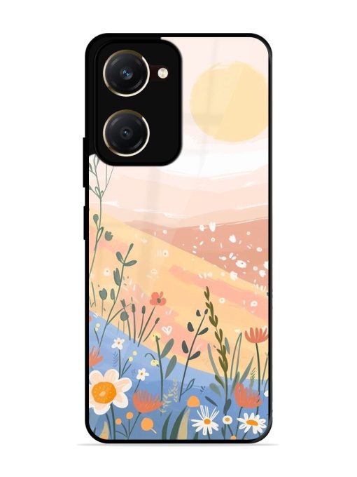 Golden Hour Blooms Glossy Soft Edge Case for Vivo Y18T