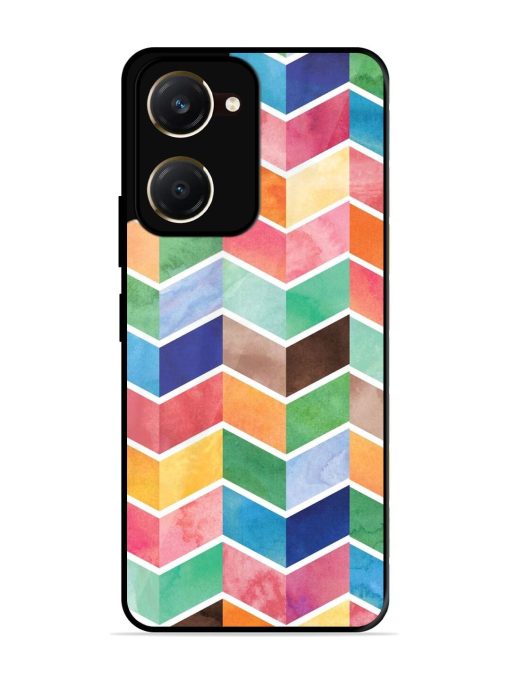 Watercolor Chevron Whimsy Glossy Soft Edge Case for Vivo Y18T