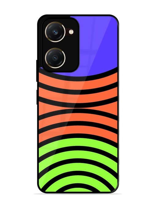 Psychedelic Stripe Symphony Glossy Soft Edge Case for Vivo Y18T