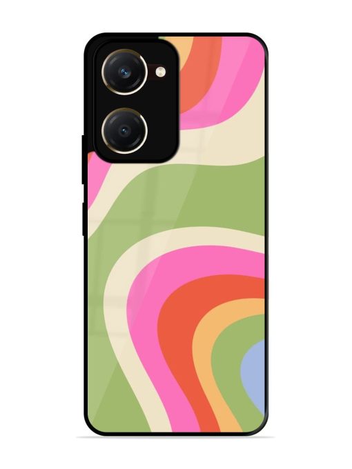 Wavy Rainbow Wonderland Glossy Soft Edge Case for Vivo Y18T
