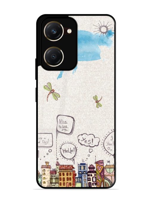 Doodle City Glossy Soft Edge Case for Vivo Y28S (5G)