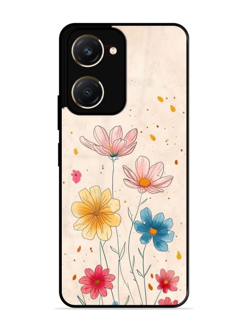 Delicate Bloom Glossy Soft Edge Case for Vivo Y28S (5G)