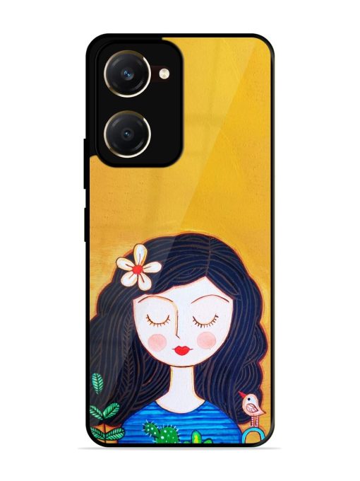 Girl Illustration Glossy Soft Edge Case for Vivo Y28S (5G)
