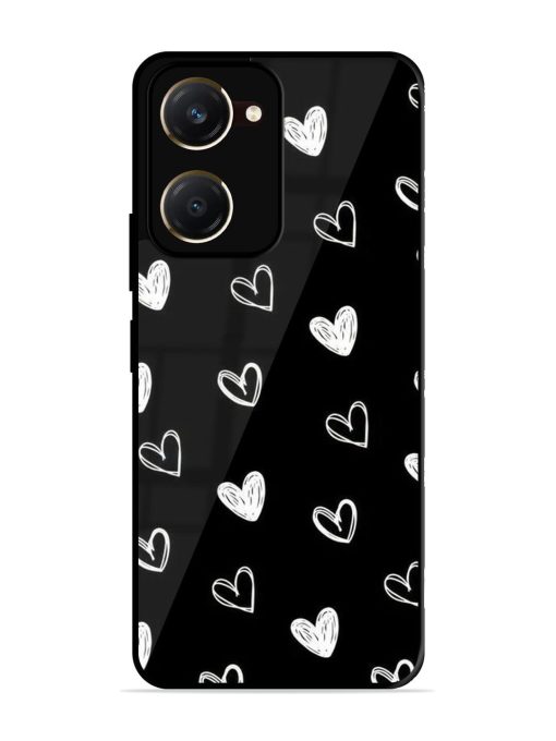 Scattered Hearts Glossy Soft Edge Case for Vivo Y28S (5G)