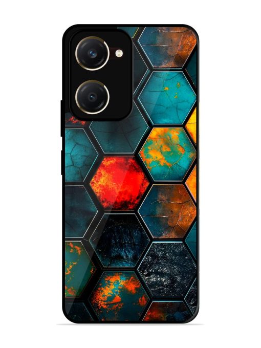 Hexagon Hive Glossy Soft Edge Case for Vivo Y28S (5G)