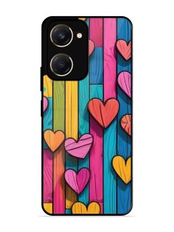 Rainbow Of Hearts Glossy Soft Edge Case for Vivo Y28S (5G)