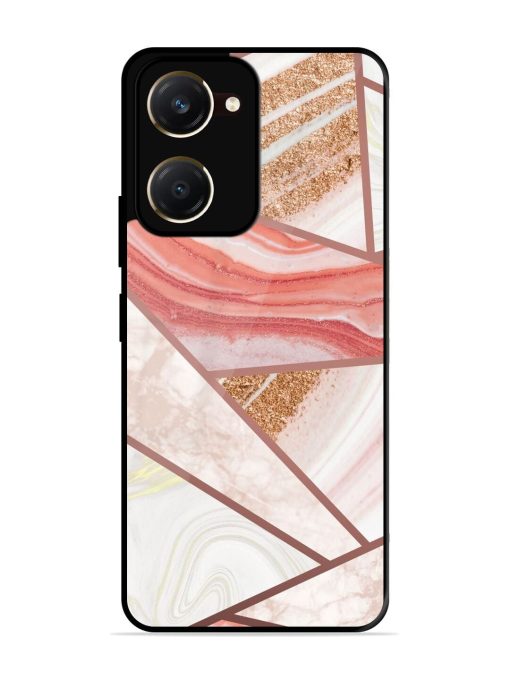 Rosy Mosaic Glossy Soft Edge Case for Vivo Y28S (5G)