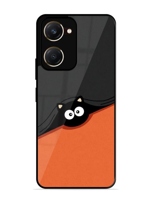 Peek-A-Boo Kitty Glossy Soft Edge Case for Vivo Y28S (5G)