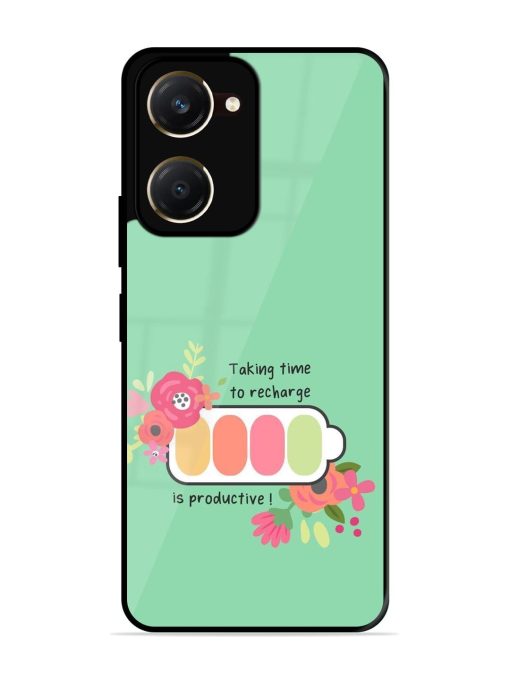 Recharge And Bloom Glossy Soft Edge Case for Vivo Y28S (5G)