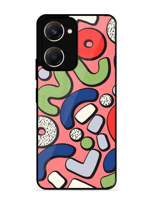 Groovy Geometric Shapes Glossy Soft Edge Case for Vivo Y28S (5G)