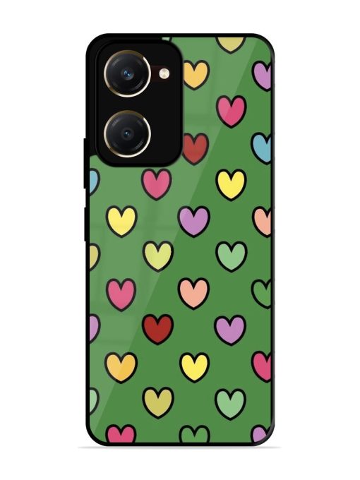 Rainbow Heart Parade Glossy Soft Edge Case for Vivo Y28S (5G)
