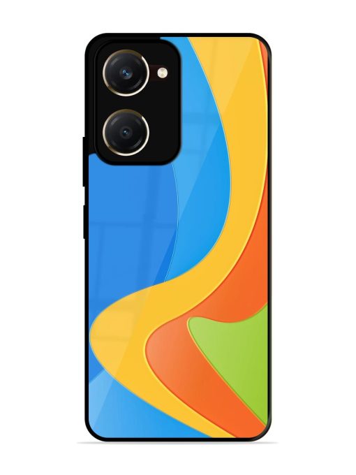 Curvy Color Cascade Glossy Soft Edge Case for Vivo Y28S (5G)
