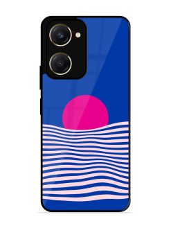 Pink Sunset Over Blue Waves Glossy Soft Edge Case for Vivo Y28S (5G)
