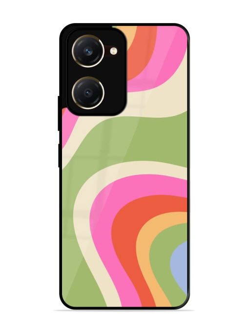 Wavy Rainbow Wonderland Glossy Soft Edge Case for Vivo Y28S (5G)